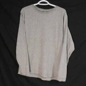 TERA-GEAR | small | Solid Grey Long Sleeve Shirt